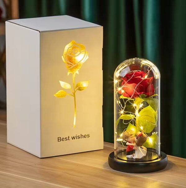 Artificial Flower in Glass Cover